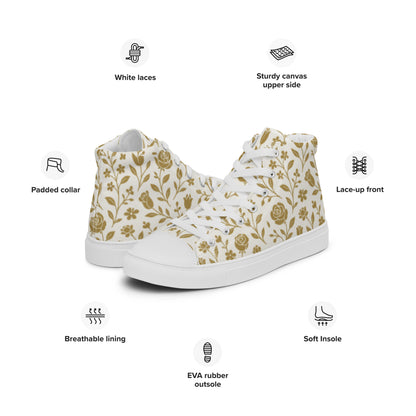Sneakers Women  FelinDesign Canvas shos High Top Sneakers | Chic Fashion Footwear | Trendy & Comfortable | Size Options Available - FelinDesign