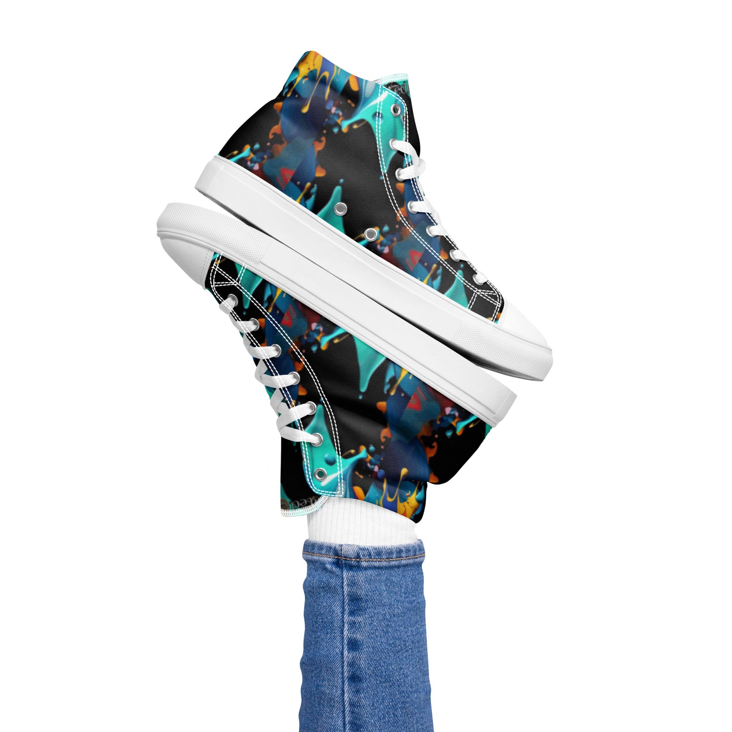 Fashionable Sneakers for Women | Comfy & Trendy Women's Canvas High Tops | Casual Sports Shoes | Stylish Footwear 432 - FelinDesign
