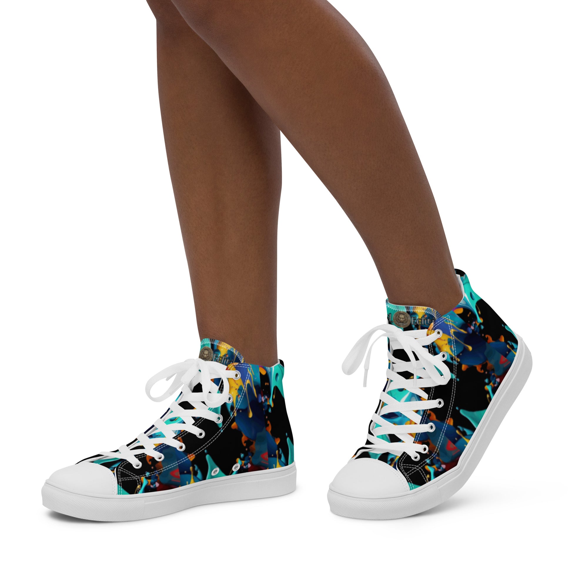 Fashionable Sneakers for Women | Comfy & Trendy Women's Canvas High Tops | Casual Sports Shoes | Stylish Footwear 432 - FelinDesign