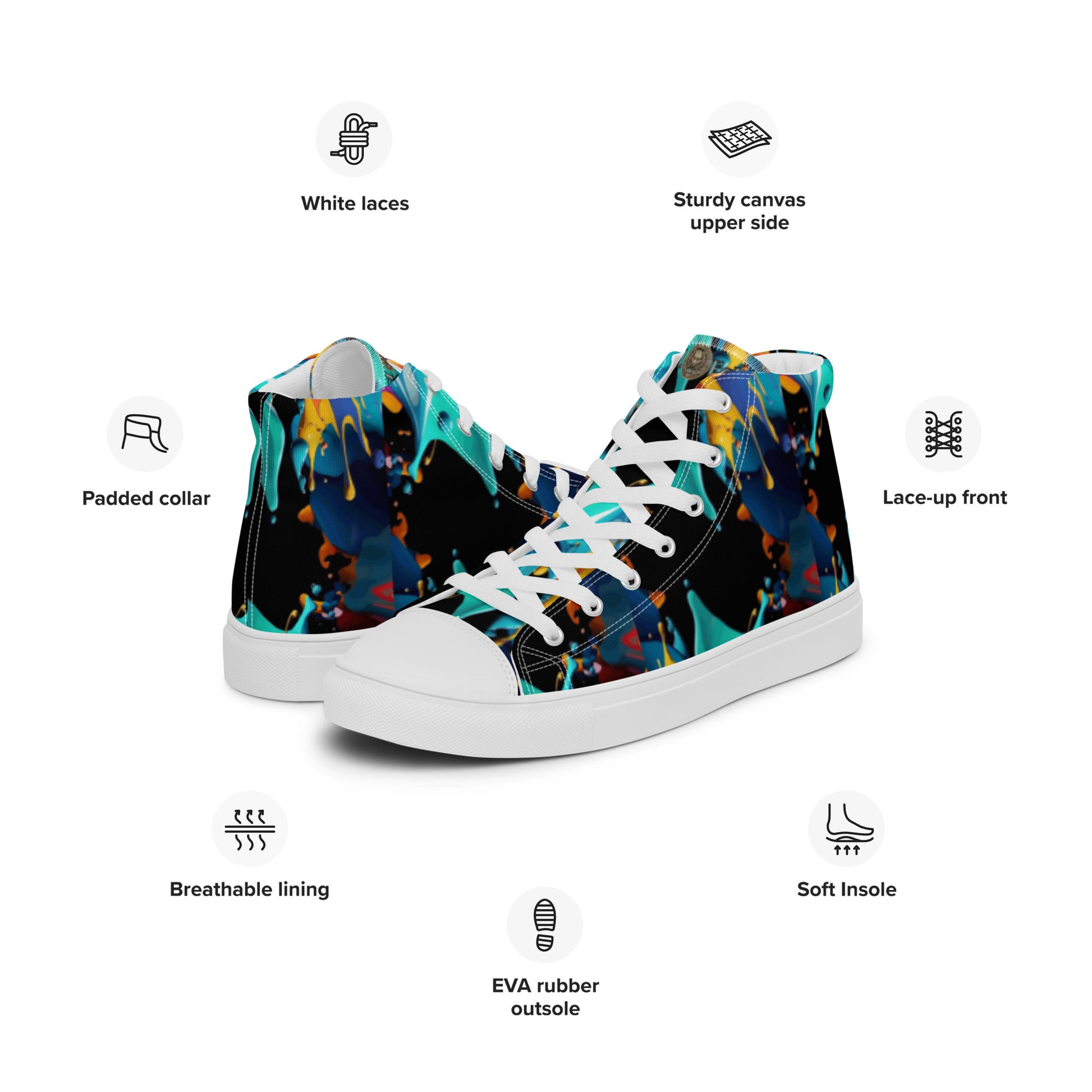 Fashionable Sneakers for Women | Comfy & Trendy Women's Canvas High Tops | Casual Sports Shoes | Stylish Footwear 432 - FelinDesign