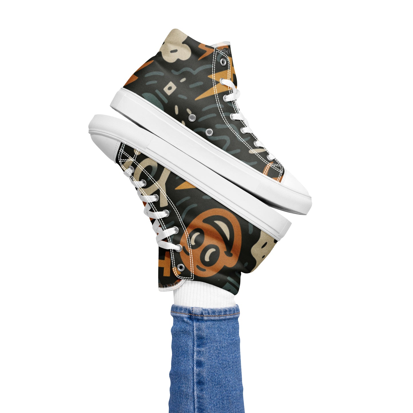 High-Top Fashion Women's Canvas Sneakers | Comfortable & Trendy Casual Shoes for Everyday Wear | Stylish Women's Footwear - FelinDesign