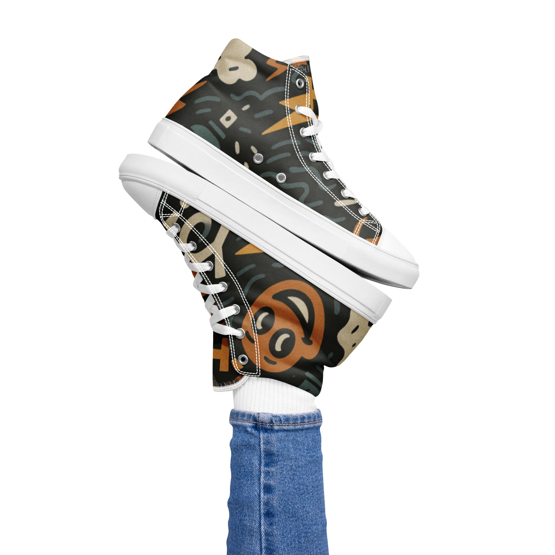 High-Top Fashion Women's Canvas Sneakers | Comfortable & Trendy Casual Shoes for Everyday Wear | Stylish Women's Footwear - FelinDesign