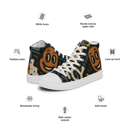 High-Top Fashion Women's Canvas Sneakers | Comfortable & Trendy Casual Shoes for Everyday Wear | Stylish Women's Footwear - FelinDesign