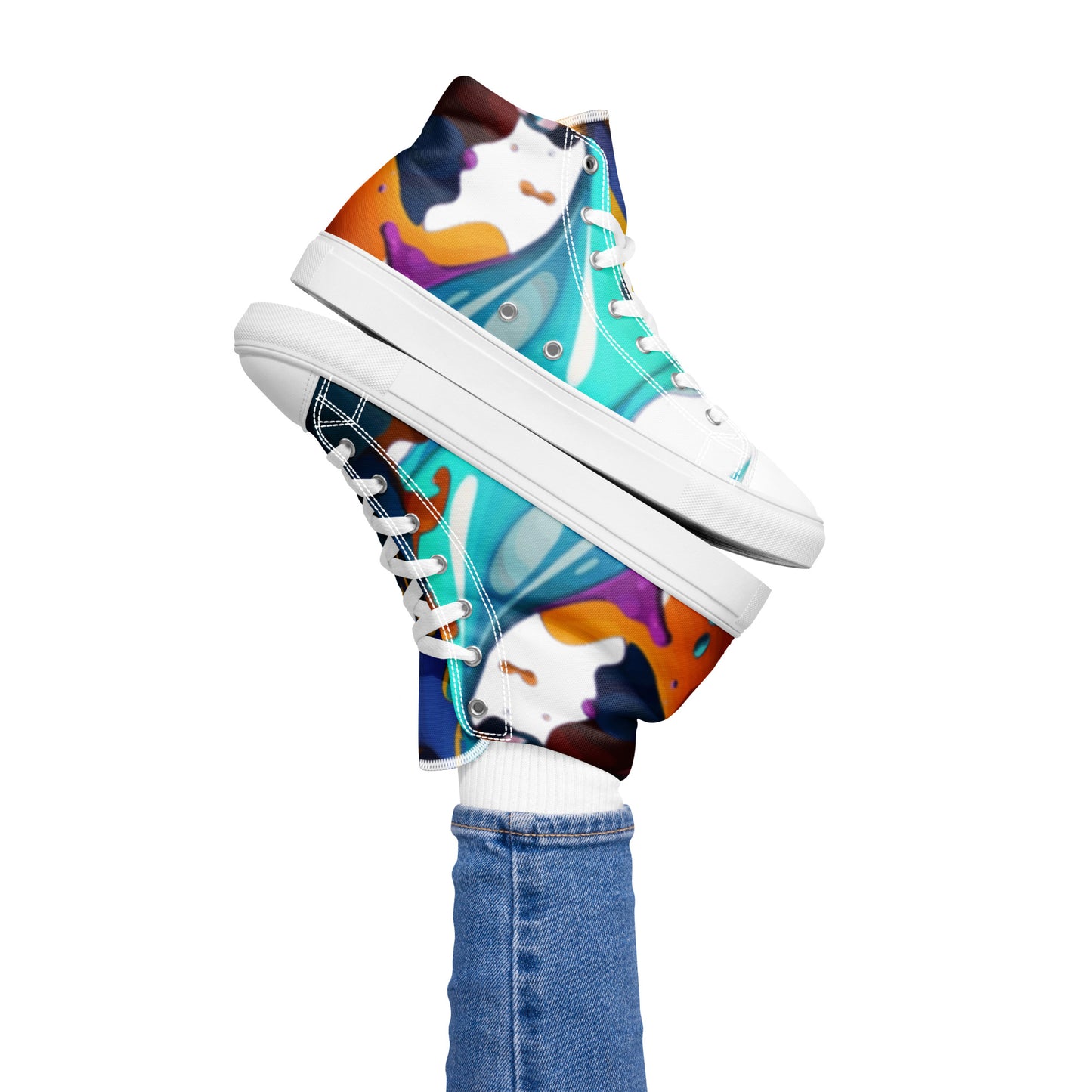 FelinDesign #637 Women's High-Top Canvas Sneakers, New Edition, Comfortable & Stylish - Trendy Casual Shoes for Everyday Looks - FelinDesign