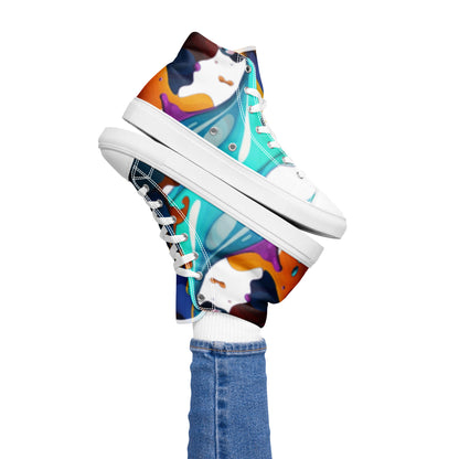 FelinDesign #637 Women's High-Top Canvas Sneakers, New Edition, Comfortable & Stylish - Trendy Casual Shoes for Everyday Looks - FelinDesign