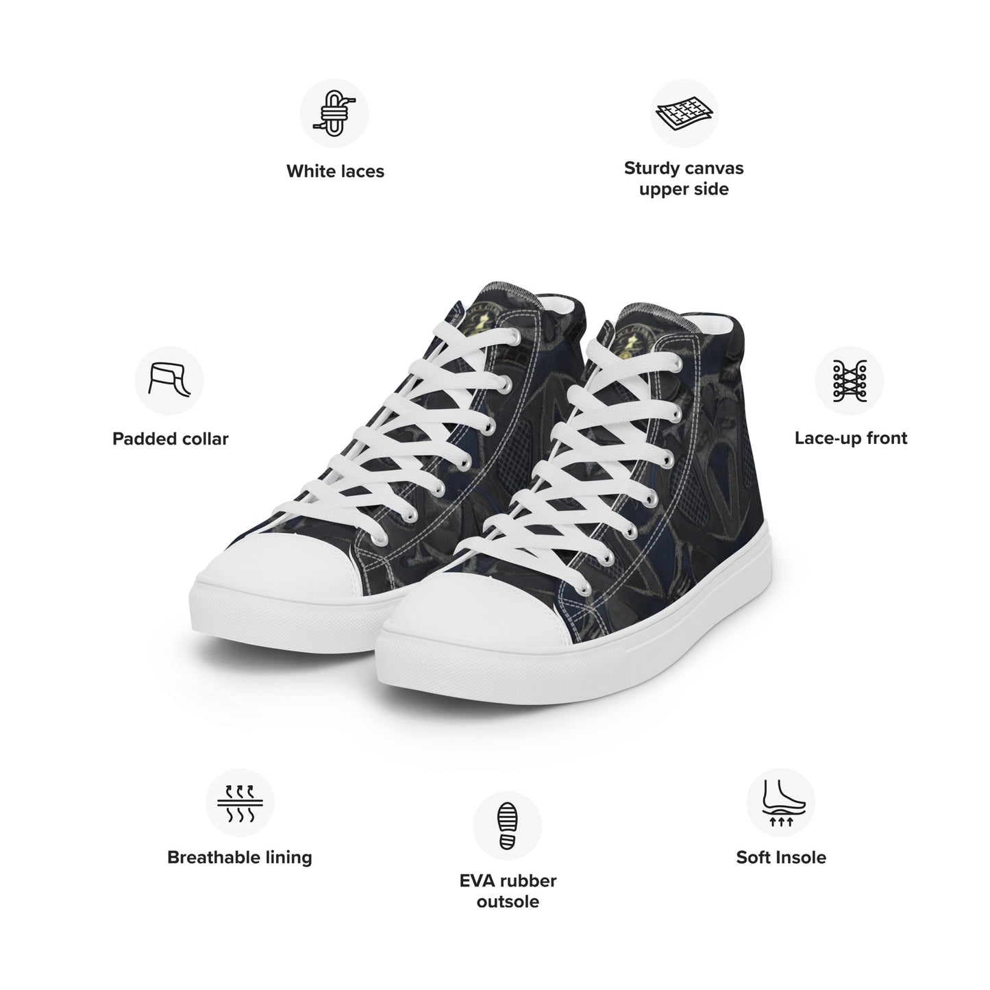 Women’s high top canvas shoes - FelinDesign