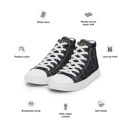 Women’s high top canvas shoes - FelinDesign