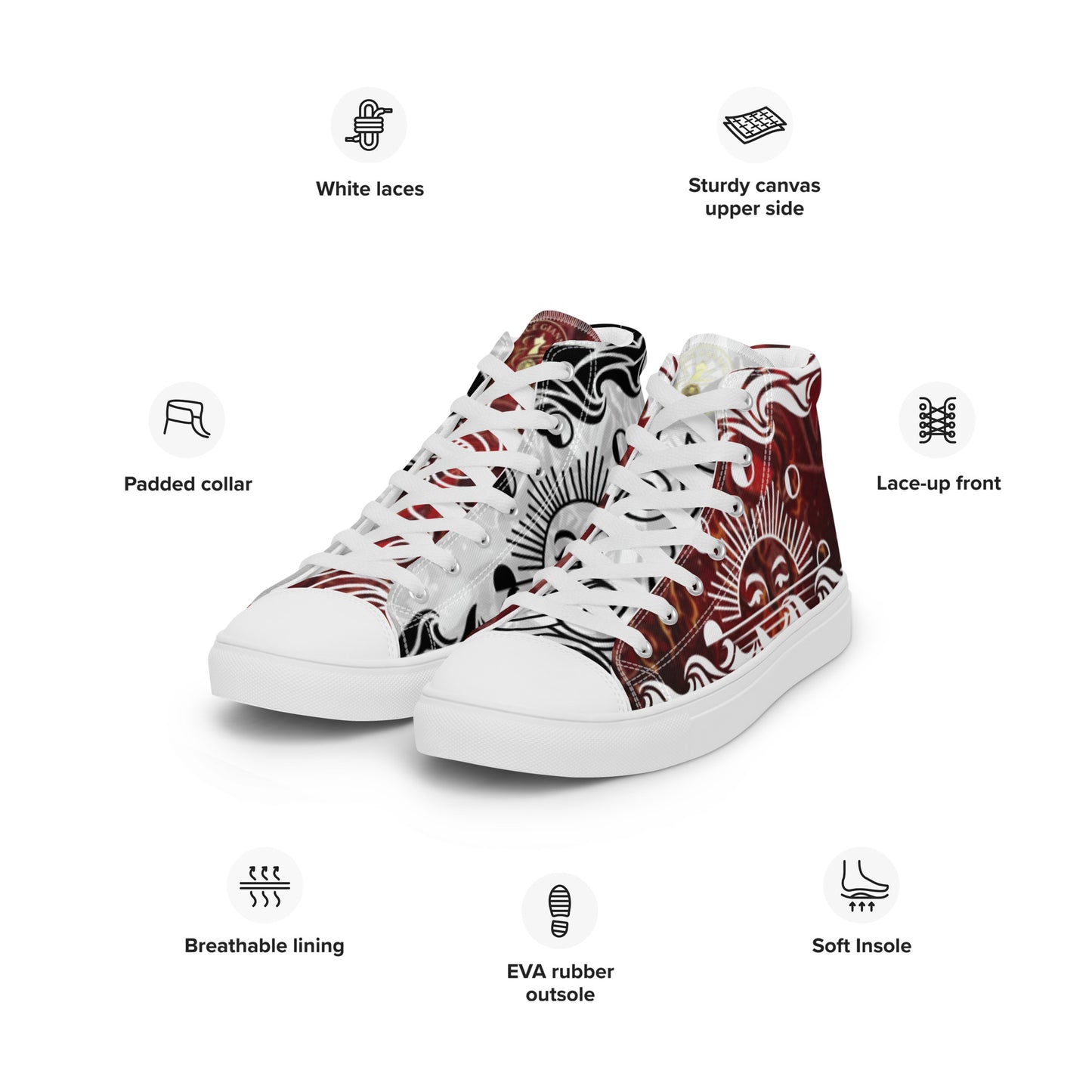 Women’s high top canvas shoes - FelinDesign