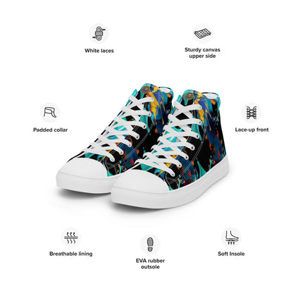 Fashionable Sneakers for Women | Comfy & Trendy Women's Canvas High Tops | Casual Sports Shoes | Stylish Footwear 432 - FelinDesign