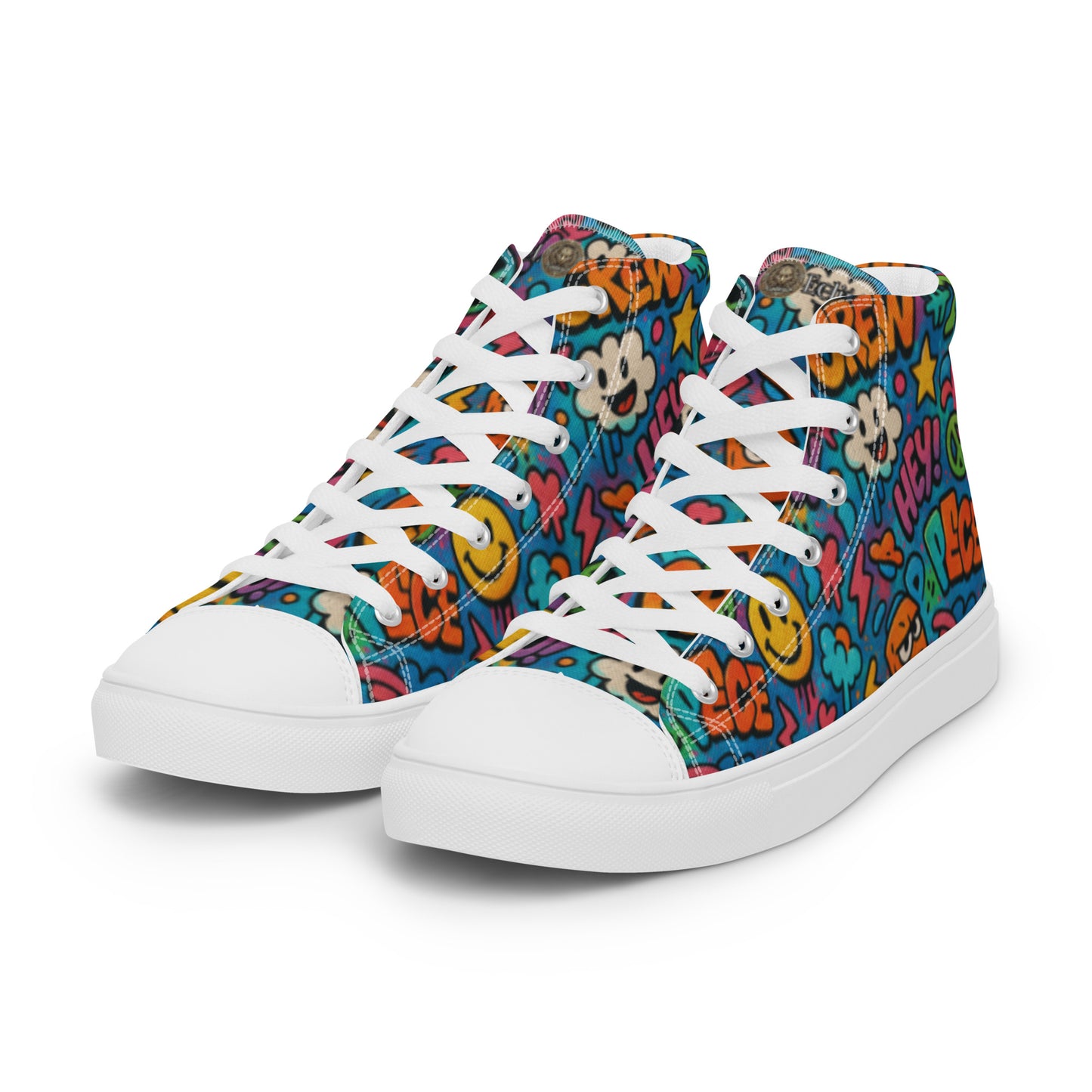 Peace 648 Women's High-Top Sneakers | Comfortable Summer Canvas Shoes | Casual & Unique Style for Summer - FelinDesign