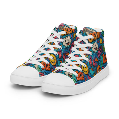 Peace 648 Women's High-Top Sneakers | Comfortable Summer Canvas Shoes | Casual & Unique Style for Summer - FelinDesign