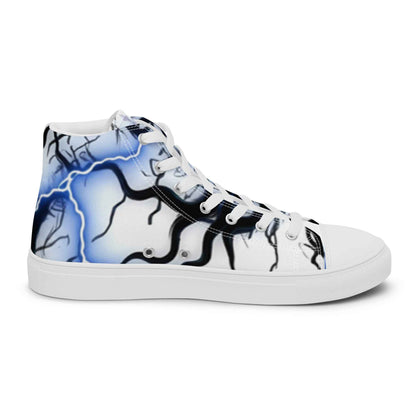 Women’s high top canvas shoes FelinDesign Blue lightning - FelinDesign