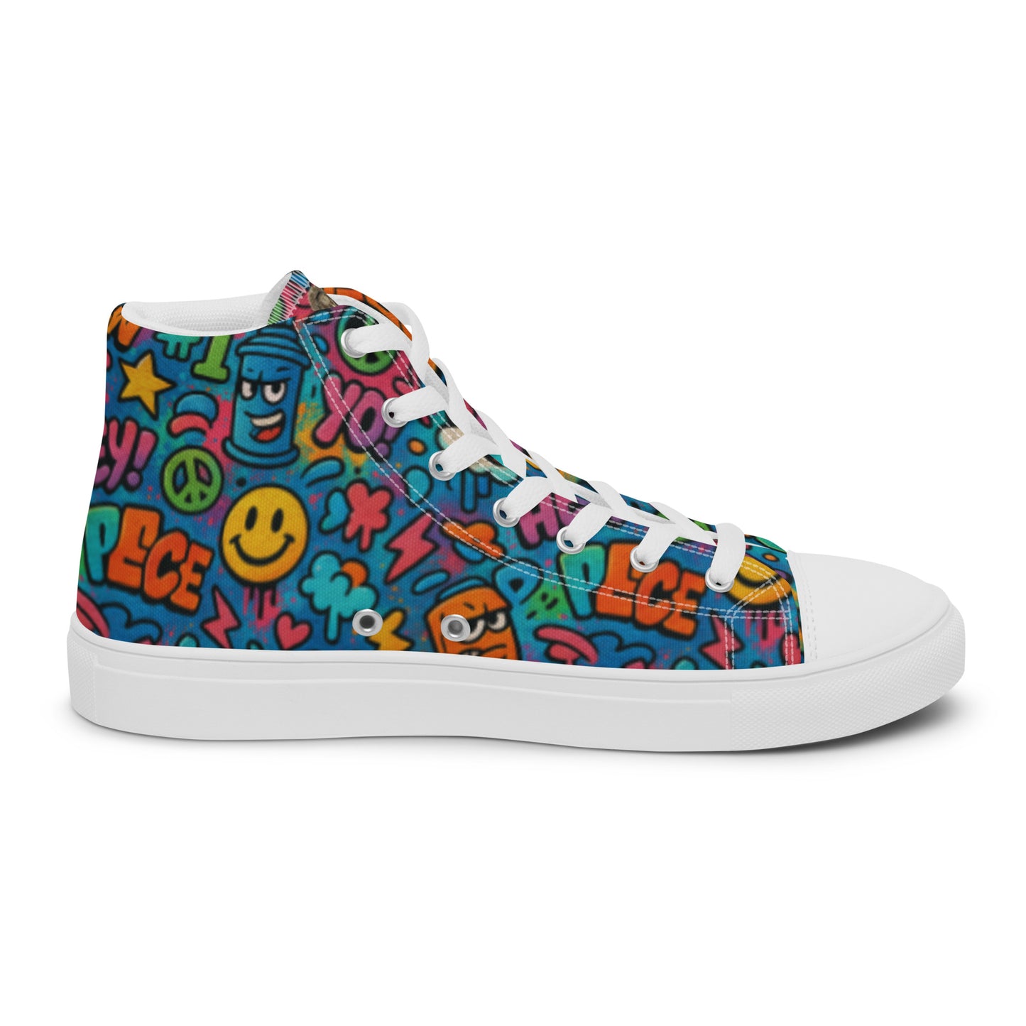 Peace 648 Women's High-Top Sneakers | Comfortable Summer Canvas Shoes | Casual & Unique Style for Summer - FelinDesign