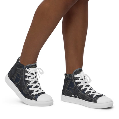 Women’s high top canvas shoes - FelinDesign