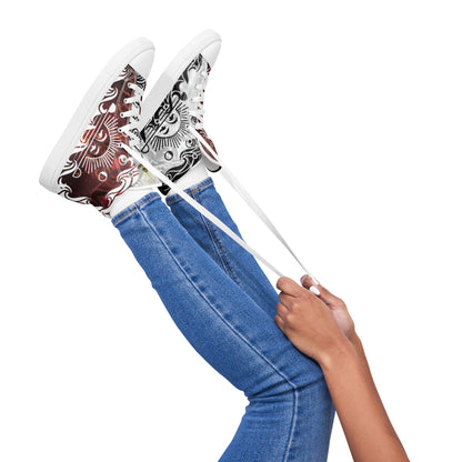 Women’s high top canvas shoes - FelinDesign
