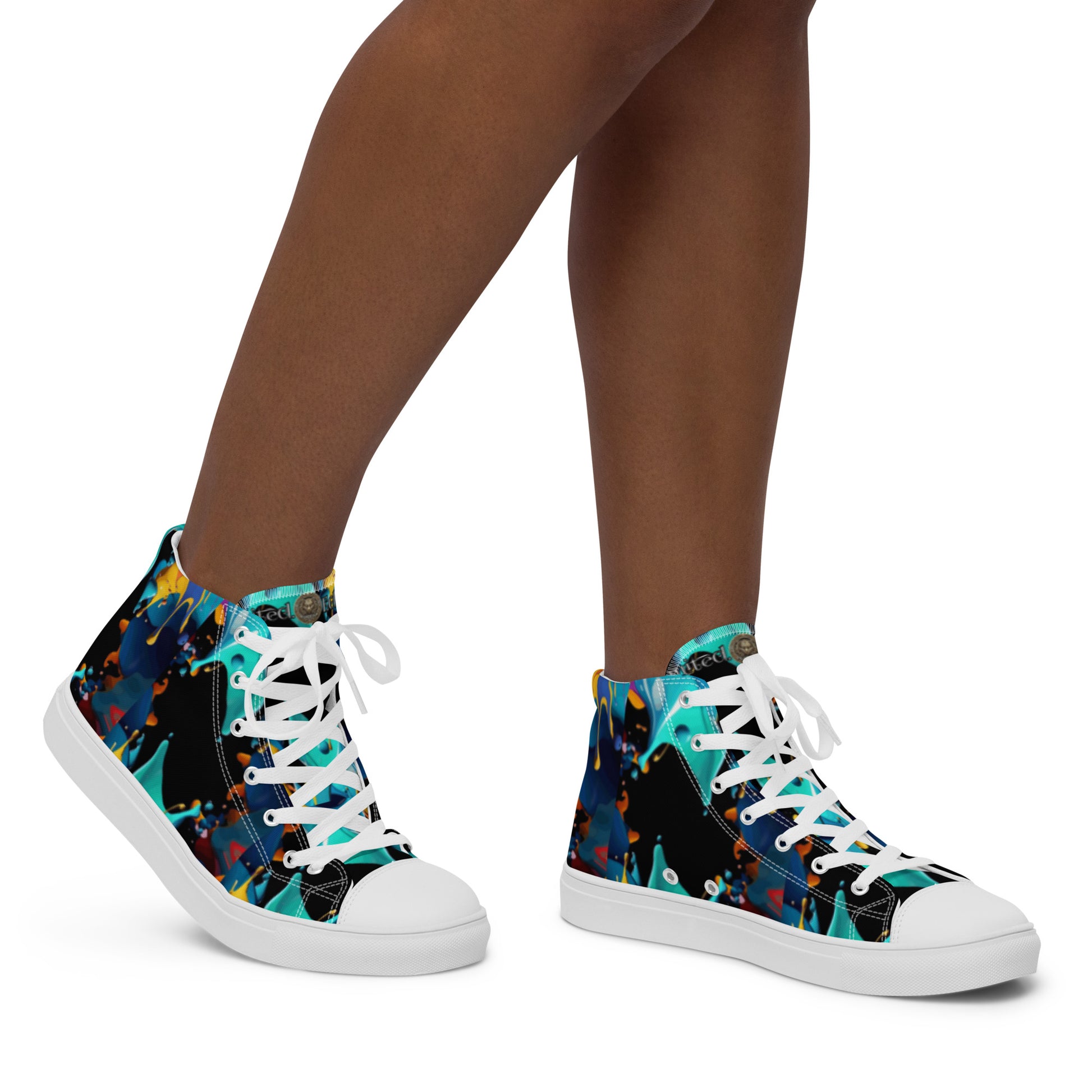 Fashionable Sneakers for Women | Comfy & Trendy Women's Canvas High Tops | Casual Sports Shoes | Stylish Footwear 432 - FelinDesign