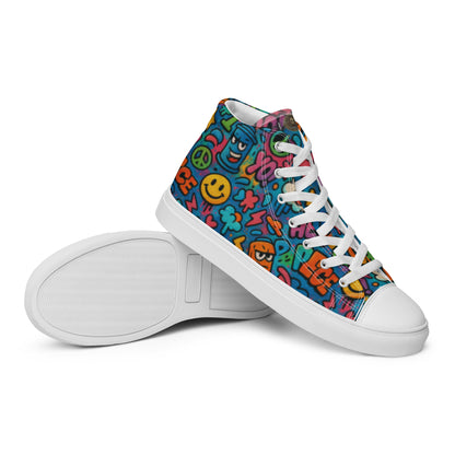 Peace 648 Women's High-Top Sneakers | Comfortable Summer Canvas Shoes | Casual & Unique Style for Summer - FelinDesign