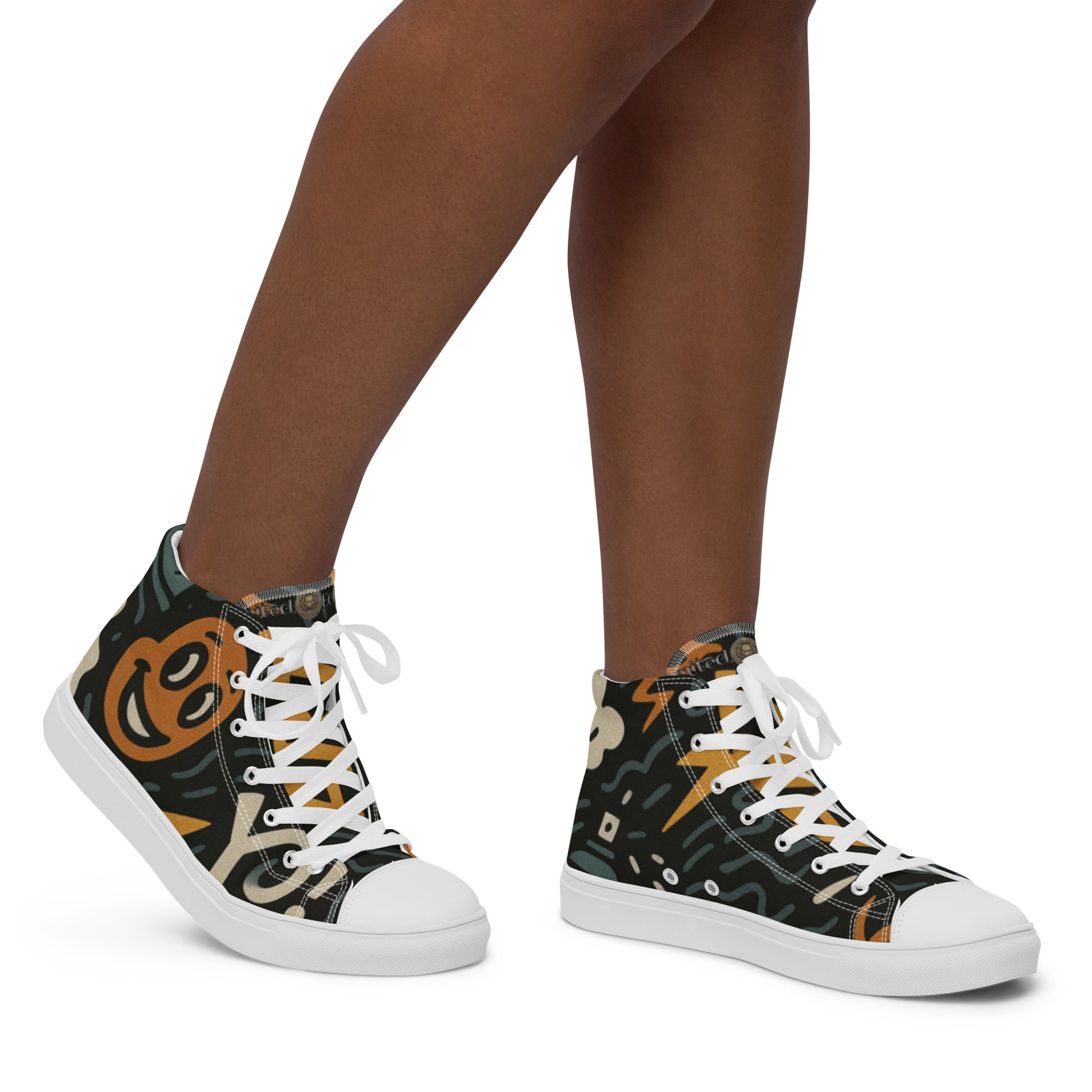 High-Top Fashion Women's Canvas Sneakers | Comfortable & Trendy Casual Shoes for Everyday Wear | Stylish Women's Footwear - FelinDesign