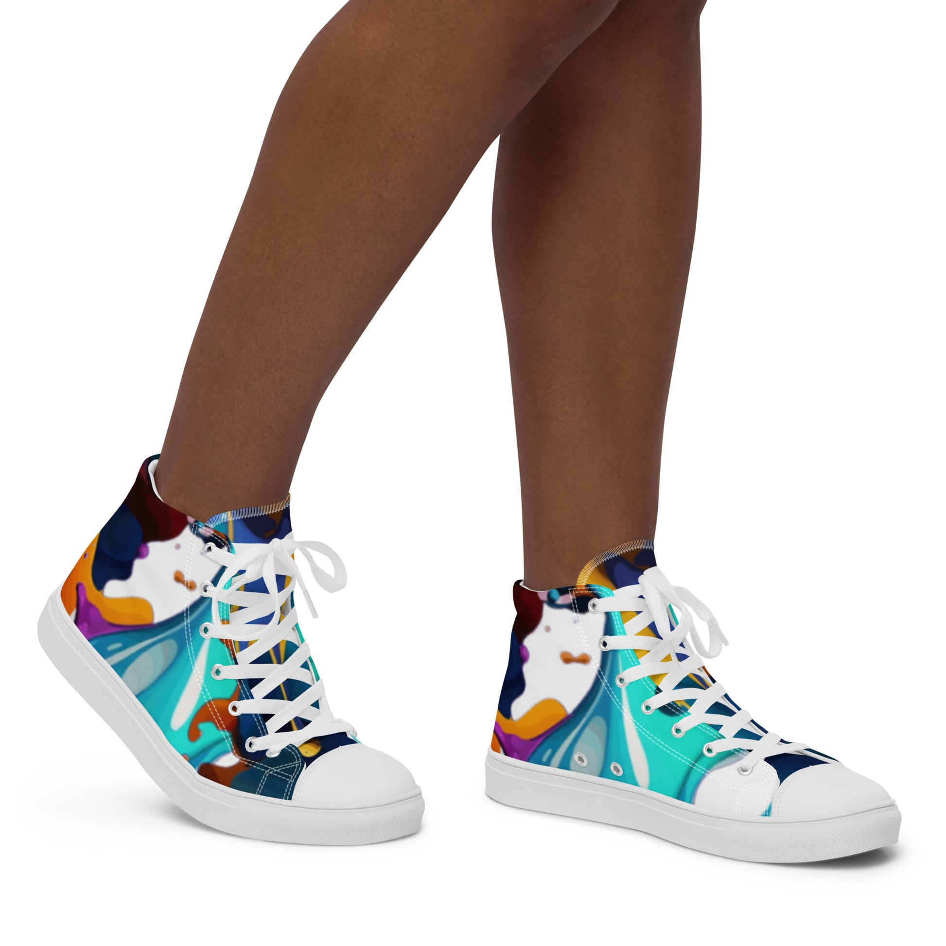 FelinDesign #637 Women's High-Top Canvas Sneakers, New Edition, Comfortable & Stylish - Trendy Casual Shoes for Everyday Looks - FelinDesign