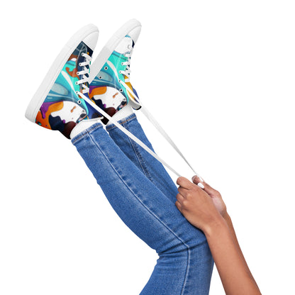 FelinDesign #637 Women's High-Top Canvas Sneakers, New Edition, Comfortable & Stylish - Trendy Casual Shoes for Everyday Looks - FelinDesign